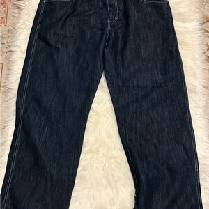 South Pole 42x34 Men's Dark Wash Straight-Leg Jeans - Navy Blue